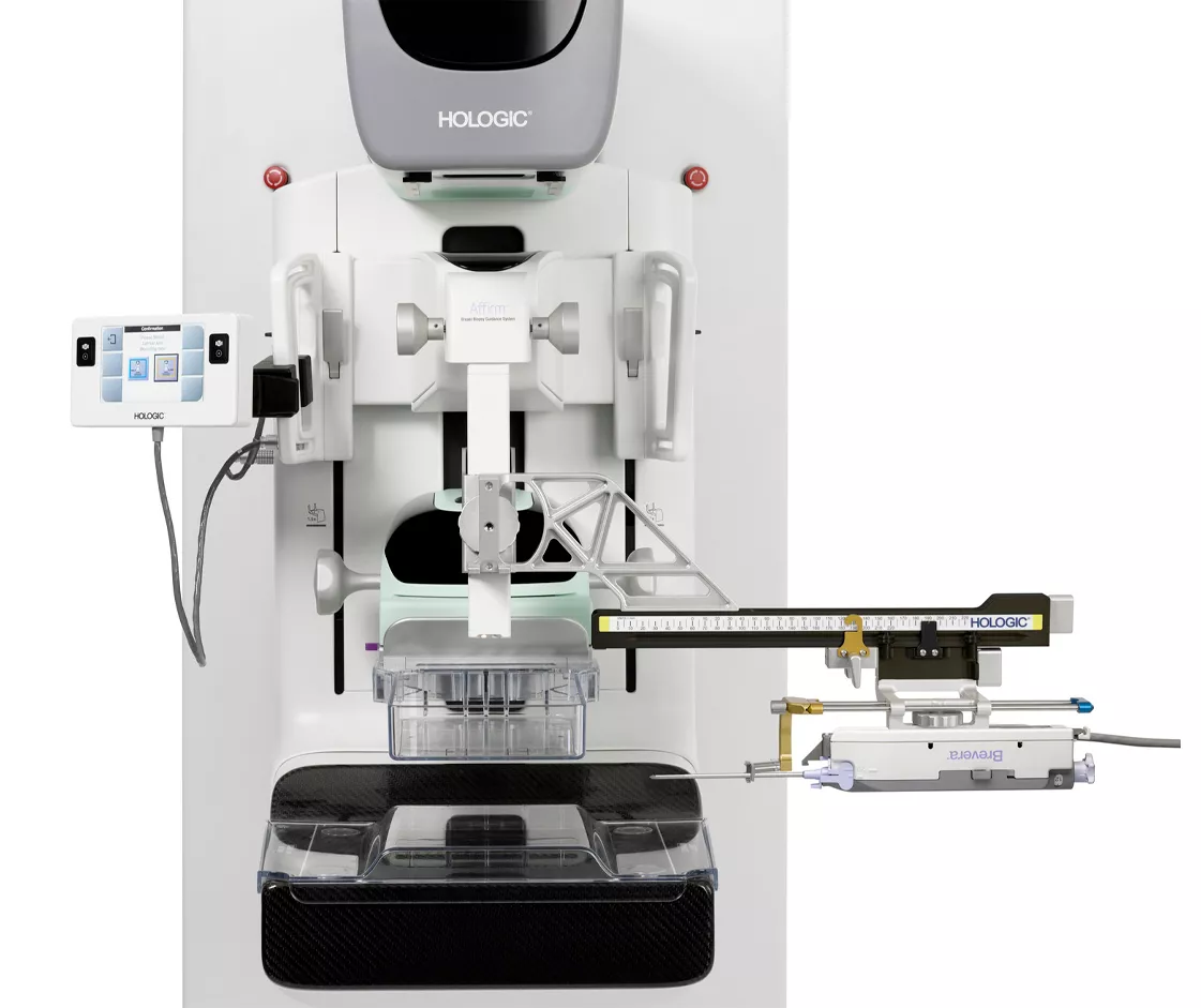 Lateral Arm Upright Biopsy in white background